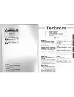 Предварительный просмотр 2 страницы Technics SX-KN200 Owner'S Manual