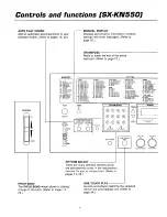 Preview for 6 page of Technics SX-KN470 Owner'S Manual