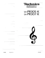 Preview for 1 page of Technics SX-PR305/K User Manual