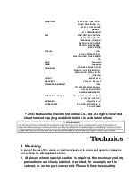 Preview for 4 page of Technics SX-PR950P Service Manual