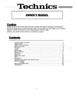 Preview for 3 page of Technics SX-PX222/M Owner'S Manual