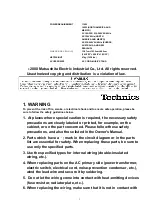 Preview for 3 page of Technics SX-PX552 Service Manual