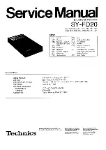 Preview for 1 page of Technics SY-FD20 Service Manual