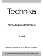 Technika 16-849 Operating Instructions Manual предпросмотр