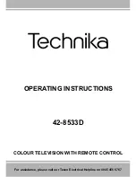 Technika 42-8533D Operating Instructions Manual preview