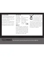 Preview for 20 page of Technika KR07 User Manual