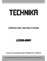 Preview for 1 page of Technika LCD32-209V Operating Instructions Manual