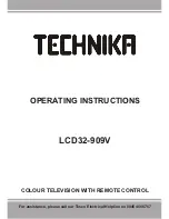 Preview for 1 page of Technika LCD32-909V Operating Instructions Manual