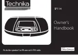 Technika SP114 Owner'S Handbook Manual preview