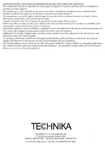 Preview for 22 page of Technika TDX6SS-5 Instruction Manual