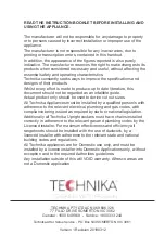 Preview for 38 page of Technika TEG95DUA-2 Instructions For Use Manual