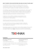 Preview for 47 page of Technika TFL7W User Manual