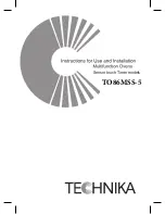 Предварительный просмотр 1 страницы Technika TO86MSS-5 Instructions For Use And Installation