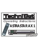 TechniSat ASTRASTAR AX 1 Operating Instructions Manual preview