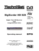 TechniSat DigiCorder HD S2X Operating Manual preview