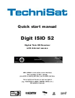 Предварительный просмотр 1 страницы TechniSat Digit ISIO S2 Quick Start Manual