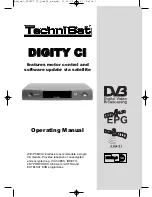 Preview for 1 page of TechniSat DIGITY CI Operating Manual