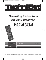 Предварительный просмотр 1 страницы TechniSat EC 4004 Operating Instructions Manual