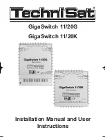 TechniSat GigaSwitch 11/20G Installation Manual And User Instructions предпросмотр