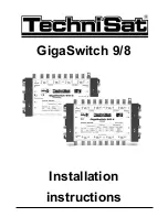 TechniSat GigaSwitch 9/8 Installation Instructions Manual preview