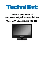 Предварительный просмотр 1 страницы TechniSat TechniVision 22 HD Quick Start Manual