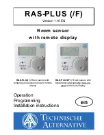 Preview for 1 page of Technische Alternative RAS-PLUS Programming Installation Instructions