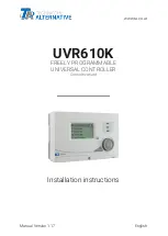 Preview for 1 page of Technische Alternative UVR610K Installation Instructions Manual