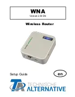 Preview for 1 page of Technische Alternative WNA Setup Manual