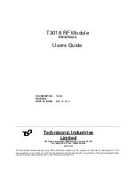 Technisonic Industries Limited T3018 User Manual preview