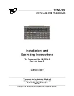 Preview for 3 page of Technisonic Industries Limited TFM-30 Installation And Operating Instructions Manual