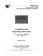 Preview for 3 page of Technisonic Industries Limited TFM-550 Installation And Operating Instructions Manual