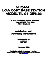 Preview for 1 page of Technisonic Industries Limited TiL-91-DE/8.33 Installation And Operating Instructions Manual