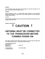 Preview for 2 page of Technisonic Industries Limited TiL-91-DE/S Installation And Operating Instructions Manual