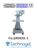 Предварительный просмотр 1 страницы Technogel FILLERDESK 3 Instructions For Installation, Use And Maintenance Manual