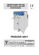 Technogel FREEZER 200/1 Instructions For The Installation, Use And Maintenance preview