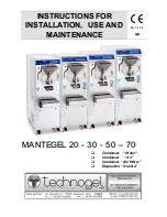 Technogel Mantegel 20 Instructions For Installation, Use And Maintenance Manual preview
