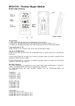 Предварительный просмотр 1 страницы Technoline WS 9119 Instruction Manual