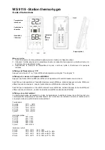 Предварительный просмотр 5 страницы Technoline WS 9119 Instruction Manual