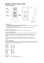 Предварительный просмотр 9 страницы Technoline WS 9119 Instruction Manual