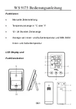 Предварительный просмотр 1 страницы Technoline WS 9175 Manual