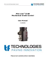 Technologies Paving Innovation Mini Line G198 User Manual предпросмотр