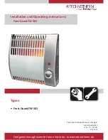 Preview for 1 page of Technotherm Frost Guard FW 501 Installation And Operating Instructions Manual