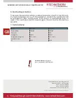 Preview for 6 page of Technotherm SM 2004 Installation And Technical Manual