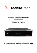 TechnoTrend TT-micro S2810 User Manual preview