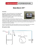 Preview for 1 page of TechnoVersions MeterMatch-VR Manual