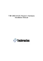 Предварительный просмотр 1 страницы Techroutes TSR 2800-20-DC Installation Manual
