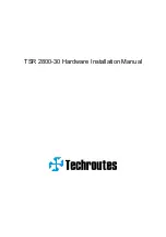 Techroutes TSR 2800-30 Hardware Installation Manual preview