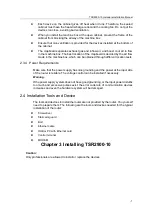 Предварительный просмотр 9 страницы Techroutes TSR 2900-10 Hardware Installation Manual