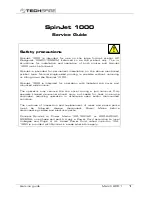 Techsage SpinJet 1000 Service Manual preview