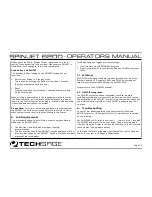 Preview for 16 page of Techsage Spinjet 6200 Operator'S Manual